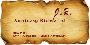 Jamniczky Richárd névjegykártya